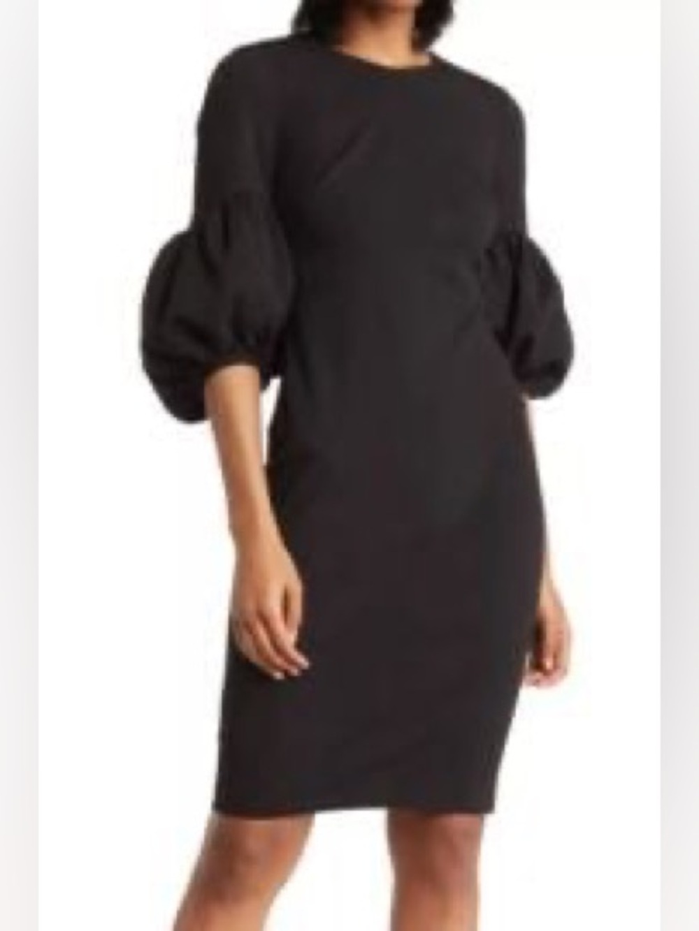 Calvin Klein Black Bubble Sleeve Sheath Dress size 16